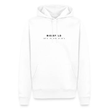 Bielefeld coordinates - Men’s Premium Organic Hoodie - white - Front - Nico (187cm)
