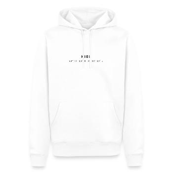 Kiel coordinates - Men’s Premium Organic Hoodie - white - Front - Nico (187cm)