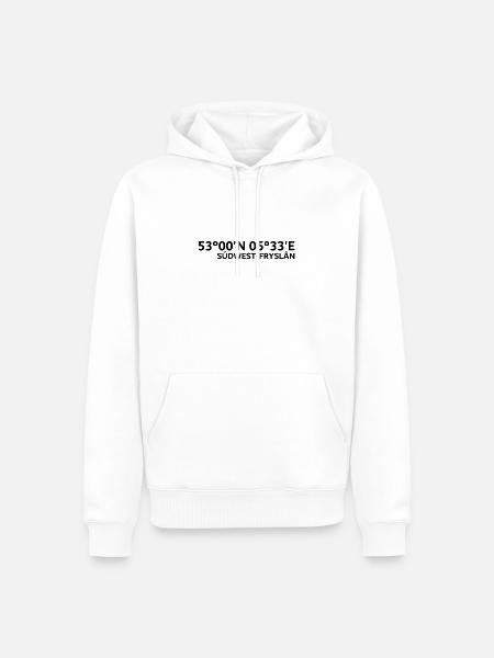 Súdwest-Fryslân coordinates - Men’s Premium Organic Hoodie - white