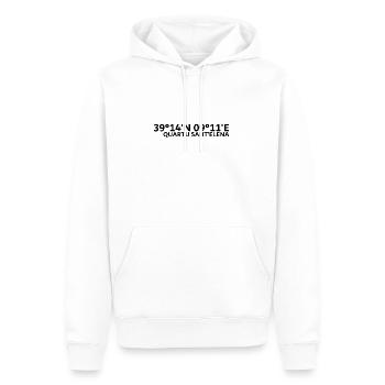Coordonnées de Quartu Sant’Elena - Sweat à capuche Premium bio Homme - blanc - Devant - Nico (187cm)