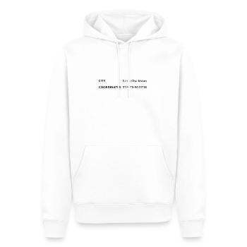 North Charleston South Carolina USA Koordinaten - Männer Premium Bio Hoodie - Weiß - Vorne - Nico (187cm)