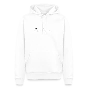 Tulsa Oklahoma USA Koordinaten - Männer Premium Bio Hoodie - Weiß - Vorne - Nico (187cm)