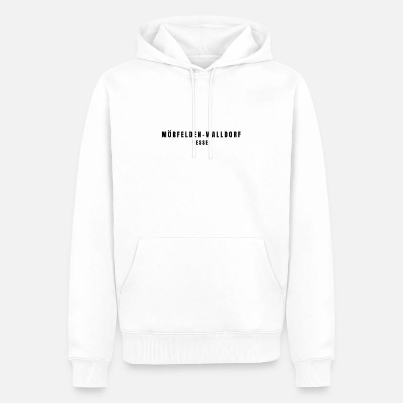 Mörfelden-Walldorf, Hesse - Sweat à capuche Premium bio Homme - blanc