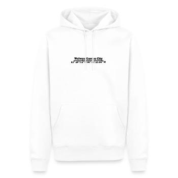 Coordonnées de Welwyn Garden City - Sweat à capuche Premium bio Homme - blanc - Devant - Nico (187cm)