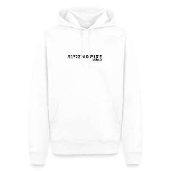 Venlo Koordinaten - Männer Premium Bio Hoodie - Weiß - Vorne - Nico (187cm)