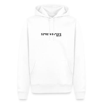 Coordonnées de Delft - Sweat à capuche Premium bio Homme - blanc - Devant - Nico (187cm)