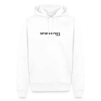 Lille Koordinaten - Männer Premium Bio Hoodie - Weiß - Vorne - Nico (187cm)