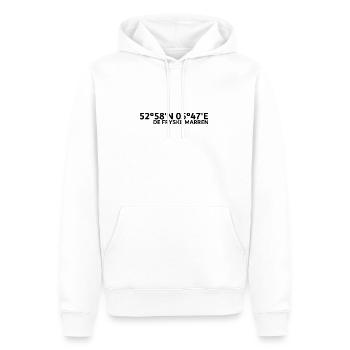 Coordonnées de De Fryske Marren - Sweat à capuche Premium bio Homme - blanc - Devant - Nico (187cm)