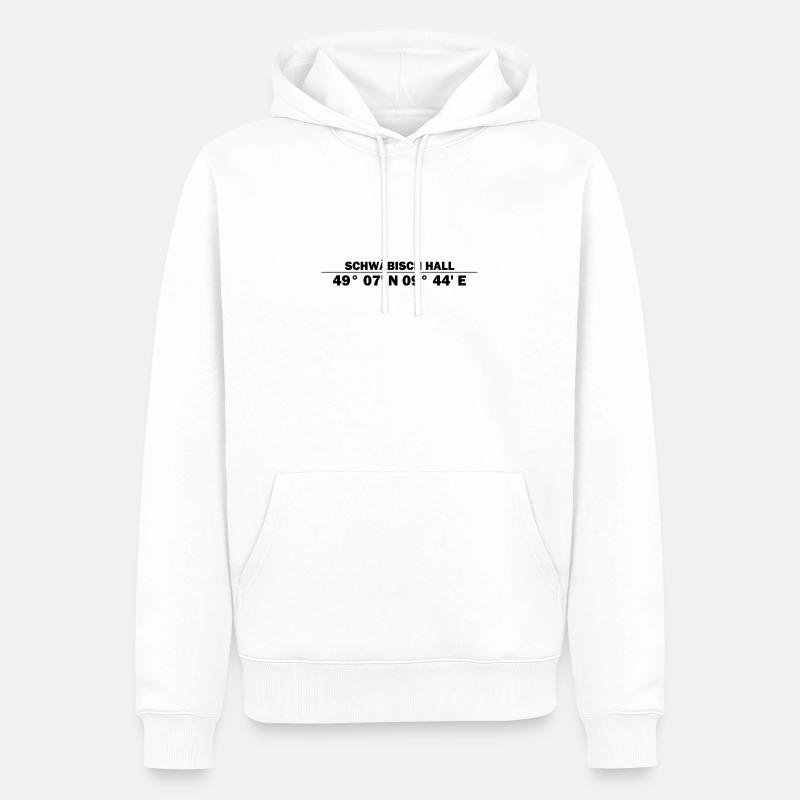 Coordonnées de Schwäbisch Hall - Sweat à capuche Premium bio Homme - blanc