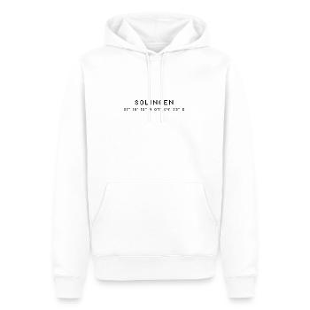 Solingen Koordinaten - Männer Premium Bio Hoodie - Weiß - Vorne - Nico (187cm)