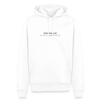 Mannheim Koordinaten - Männer Premium Bio Hoodie - Weiß - Vorne - Nico (187cm)