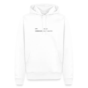 les coordonnées de Glendale, Arizona, États-Unis - Sweat à capuche Premium bio Homme - blanc - Devant - Nico (187cm)