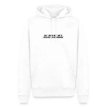 Coordonnées de Neustadt am Rübenberge - Sweat à capuche Premium bio Homme - blanc - Devant - Nico (187cm)