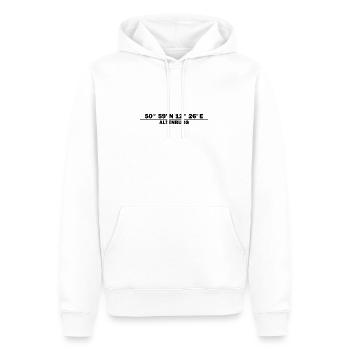 Altenburg Koordinaten - Männer Premium Bio Hoodie - Weiß - Vorne - Nico (187cm)