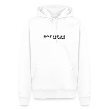 Coordonnées de Waldenburg - Sweat à capuche Premium bio Homme - blanc - Devant - Nico (187cm)