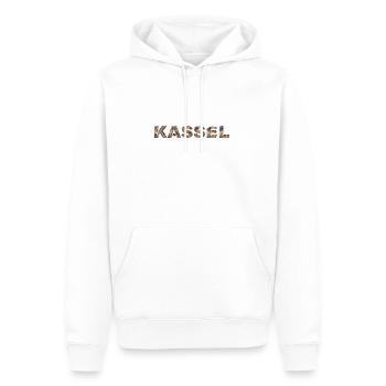 Kassel Hund - Männer Premium Bio Hoodie - Weiß - Vorne - Nico (187cm)