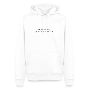 Coordonnées Darmstadt - Sweat à capuche Premium bio Homme - blanc - Devant - Nico (187cm)