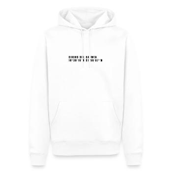 Coordonnées de Campeche, Mexique - Sweat à capuche Premium bio Homme - blanc - Devant - Nico (187cm)