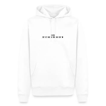 Coordonnées Xico Mexico - Sweat à capuche Premium bio Homme - blanc - Devant - Nico (187cm)