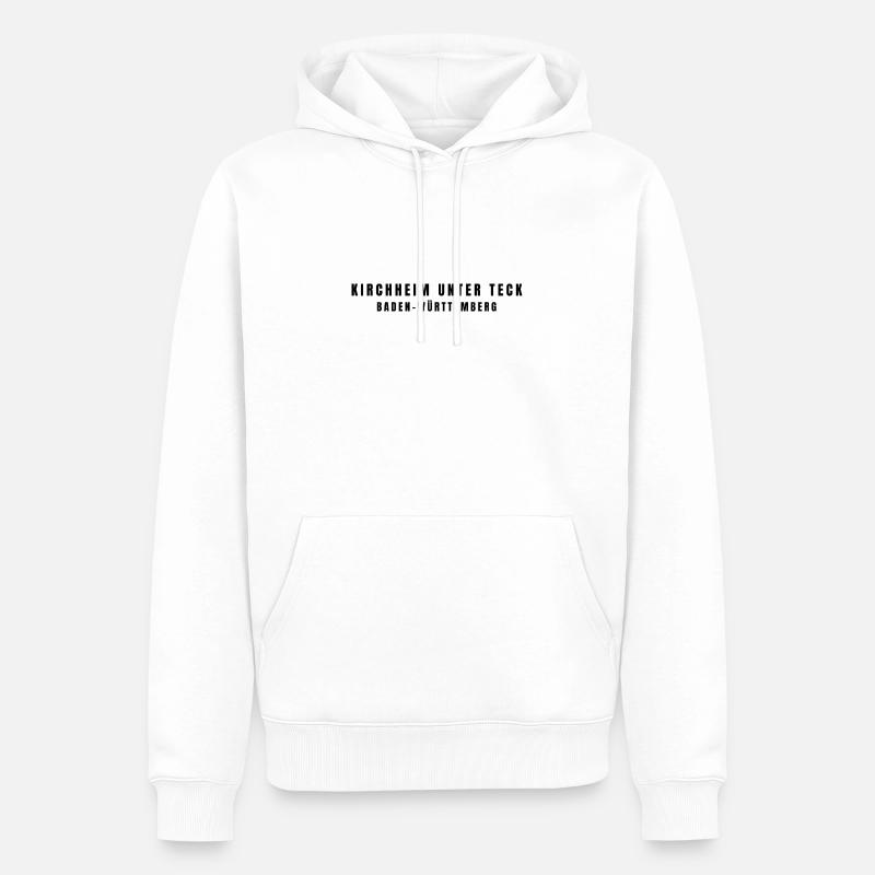 Kirchheim unter Teck, Bade-Wurtemberg - Sweat à capuche Premium bio Homme - blanc
