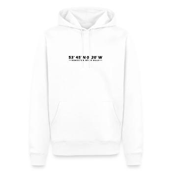 Kingston upon Hull Koordinaten - Männer Premium Bio Hoodie - Weiß - Vorne - Nico (187cm)