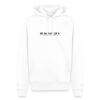 Aulnay-sous-Bois Koordinaten - Männer Premium Bio Hoodie - Weiß - Vorne - Nico (187cm)