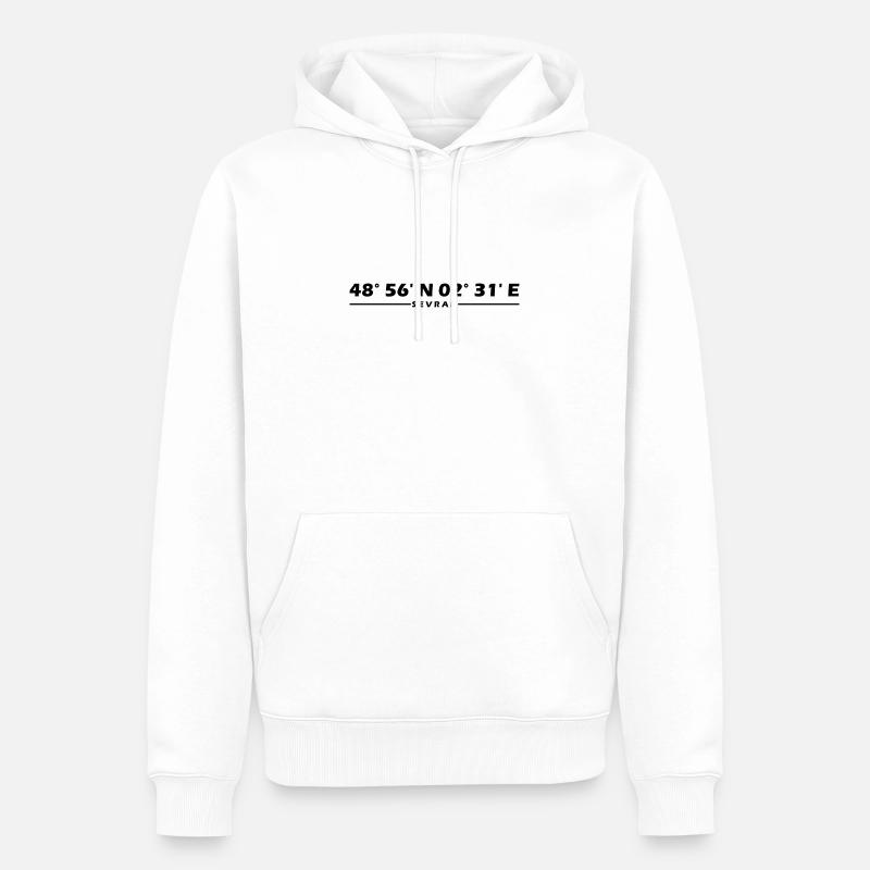 Coordonnées de Sevran - Sweat à capuche Premium bio Homme - blanc