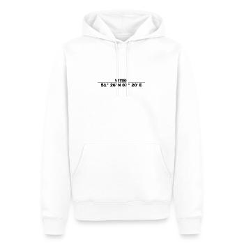 Witten Koordinaten - Männer Premium Bio Hoodie - Weiß - Vorne - Nico (187cm)