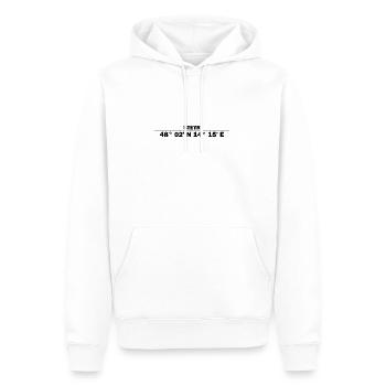 Coordonnées Steyr - Sweat à capuche Premium bio Homme - blanc - Devant - Nico (187cm)