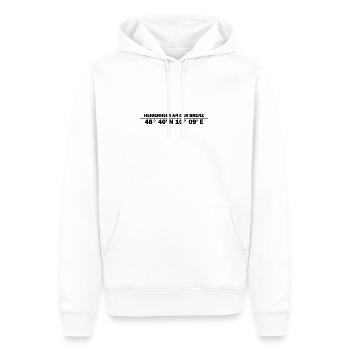 Heidenheim an der Brenz Koordinaten - Männer Premium Bio Hoodie - Weiß - Vorne - Nico (187cm)