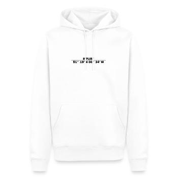 Coordonnées de Byfleet - Sweat à capuche Premium bio Homme - blanc - Devant - Nico (187cm)