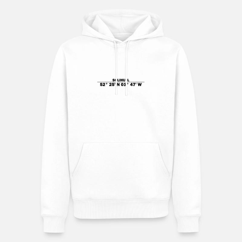 Coordonnées de Solihull - Sweat à capuche Premium bio Homme - blanc
