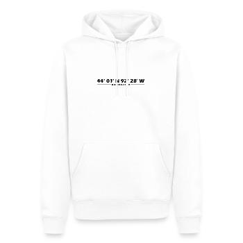 Rochester Coordinates - Men’s Premium Organic Hoodie - white - Front - Nico (187cm)