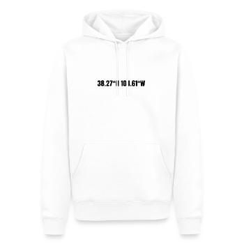 Coordonnées de Pueblo Colorado États-Unis - Sweat à capuche Premium bio Homme - blanc - Devant - Nico (187cm)
