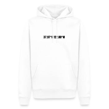 Concord California USA Koordinaten - Männer Premium Bio Hoodie - Weiß - Vorne - Nico (187cm)