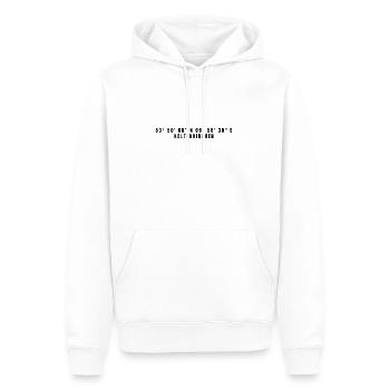 Kaltenkirchen Schleswig-Holstein Koordinaten - Männer Premium Bio Hoodie - Weiß - Vorne - Nico (187cm)