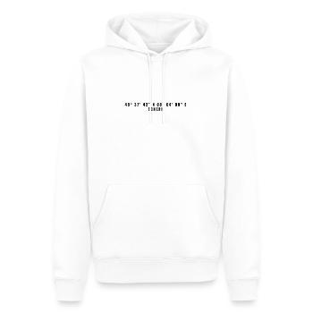 Achern Baden-Württemberg Koordinaten - Männer Premium Bio Hoodie - Weiß - Vorne - Nico (187cm)