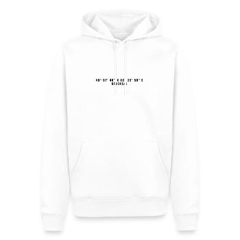 Coordonnées de Bruchsal Baden-Württemberg - Sweat à capuche Premium bio Homme - blanc - Devant - Nico (187cm)