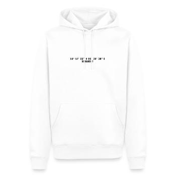 Coordonnées Bergheim Rhénanie-du-Nord-Westphalie - Sweat à capuche Premium bio Homme - blanc - Devant - Nico (187cm)
