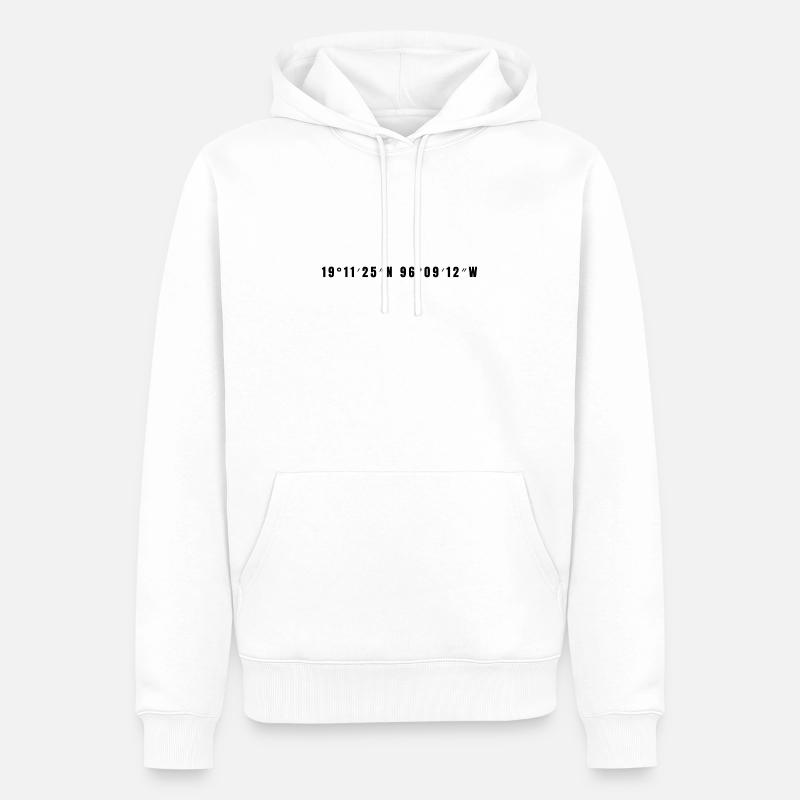 Veracruz, Mexique - Sweat à capuche Premium bio Homme - blanc