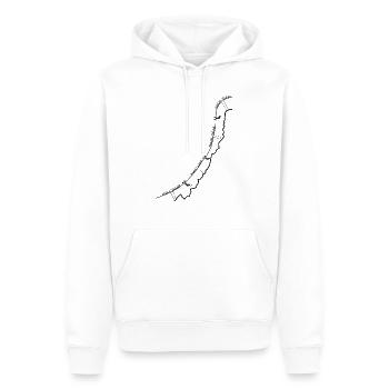 Skilift - Männer Premium Bio Hoodie - Weiß - Vorne - Nico (187cm)