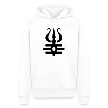 Shiva - Männer Premium Bio Hoodie - Weiß - Vorne - Nico (187cm)