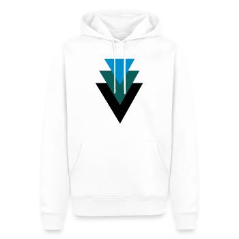 drei dreiecke kleiner wer - Männer Premium Bio Hoodie - Weiß - Vorne - Nico (187cm)