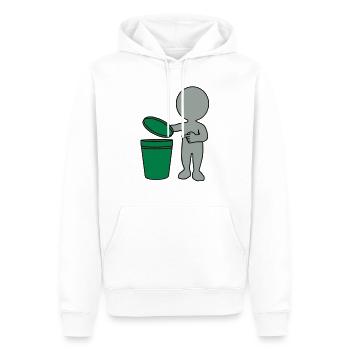 Mülleimer mann 3c - Männer Premium Bio Hoodie - Weiß - Vorne - Nico (187cm)