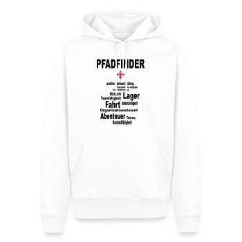 pfadfinder lebenseinstellung - Männer Premium Bio Hoodie - Weiß - Vorne - Nico (187cm)