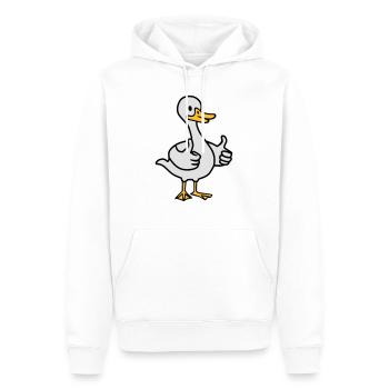 Gans - Männer Premium Bio Hoodie - Weiß - Vorne - Nico (187cm)