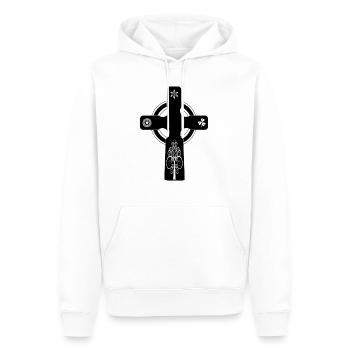 croix celte cadeau - Sweat à capuche Premium bio Homme - blanc - Devant - Nico (187cm)