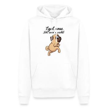 Egal was. Ich wars nicht mops lustiger Spruch Hund - Männer Premium Bio Hoodie - Weiß - Vorne - Nico (187cm)