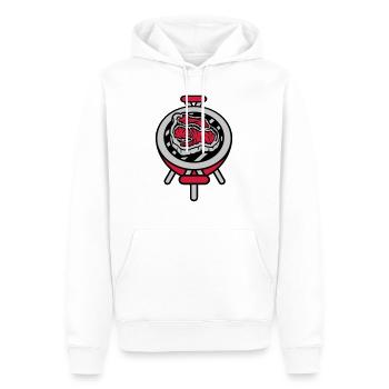 Kleiner Grill Steak BBQ - Männer Premium Bio Hoodie - Weiß - Vorne - Nico (187cm)