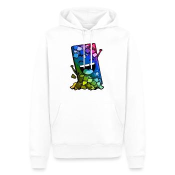 Chocolat Bande dessinée colorée - Sweat à capuche Premium bio Homme - blanc - Devant - Nico (187cm)